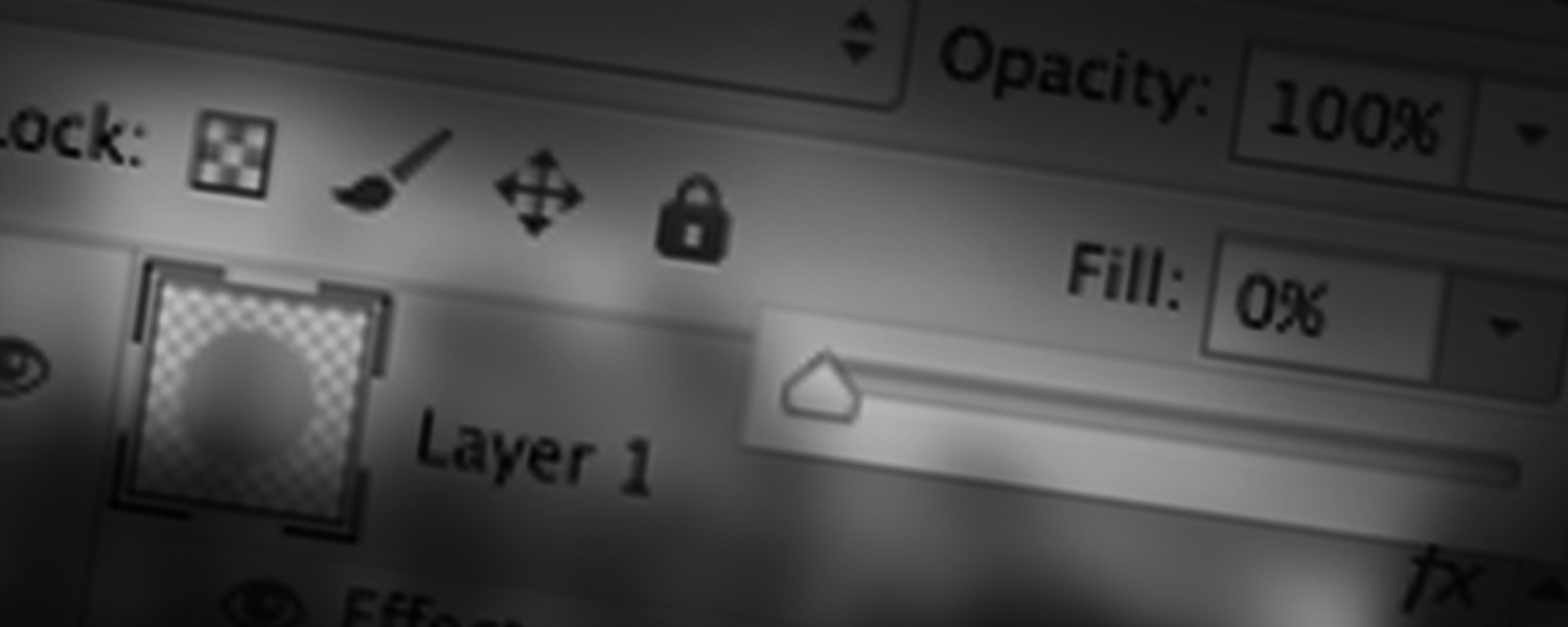 Photoshop: Opacity og Fill i Lag-panelet