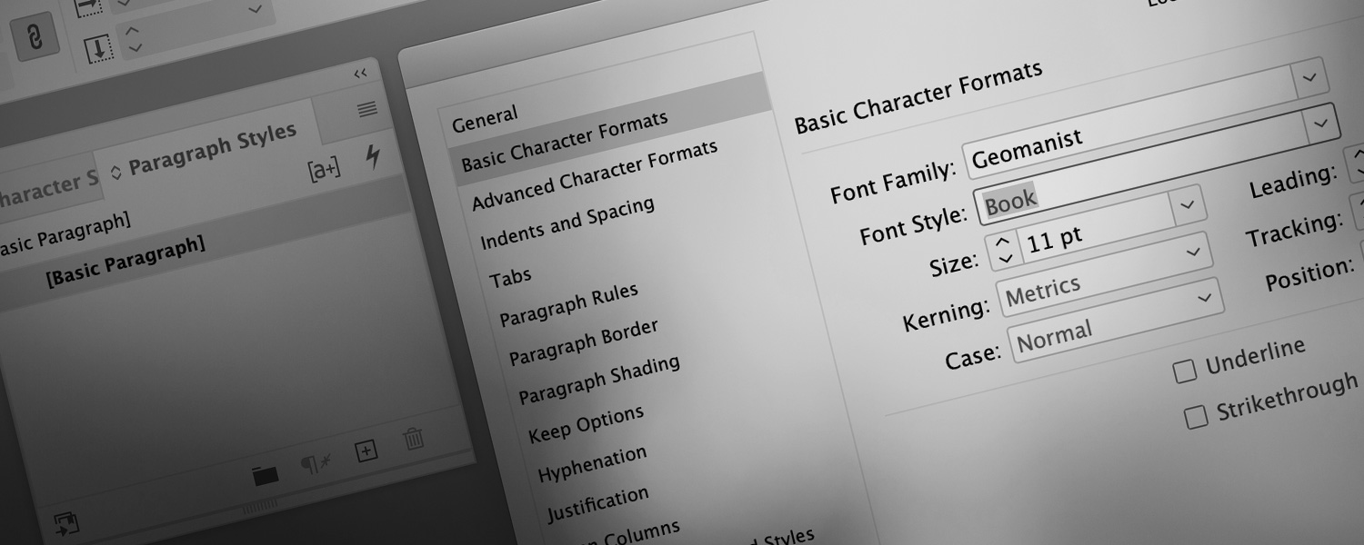 Grafisk Blog - ændr standardfont i InDesign